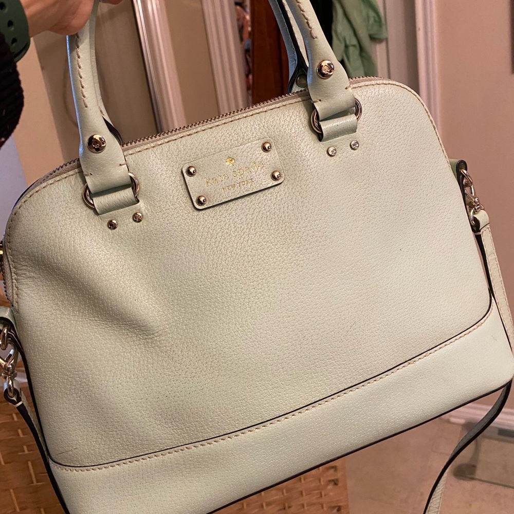 Sold - Kate Spade green mint Leather Handbag - Picture 2 of 6